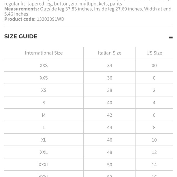 pepe shoes size chart
